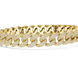 Gold chain bracelet with diamonds on a white background