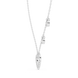 Silver necklace with a pendant on a white background