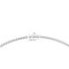 Silver bracelet with clear stones on a white background
