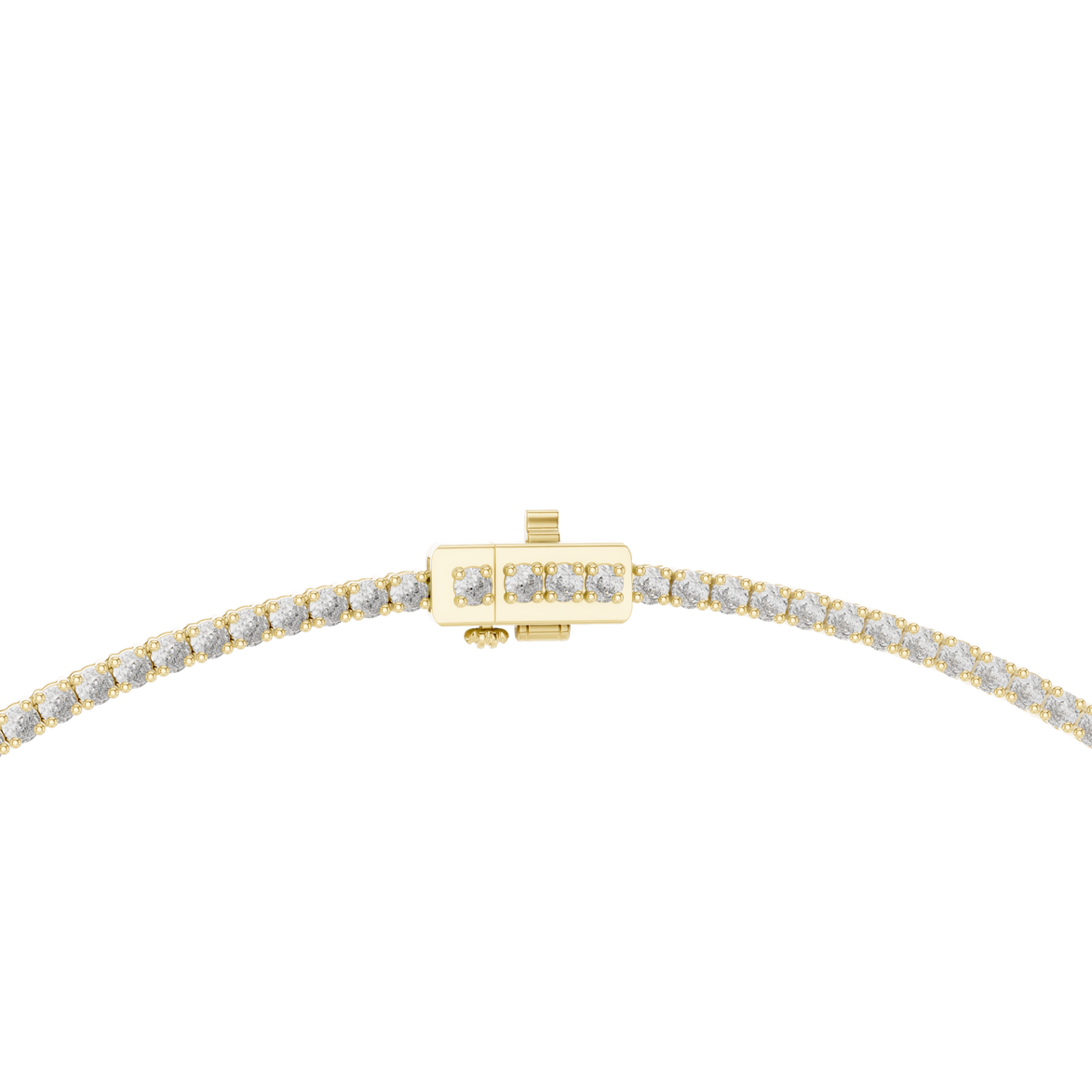 Gold bracelet with diamond accents on a white background
