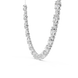 Diamond necklace on a white background