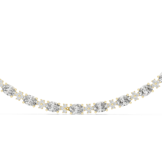 Diamond necklace on a white background