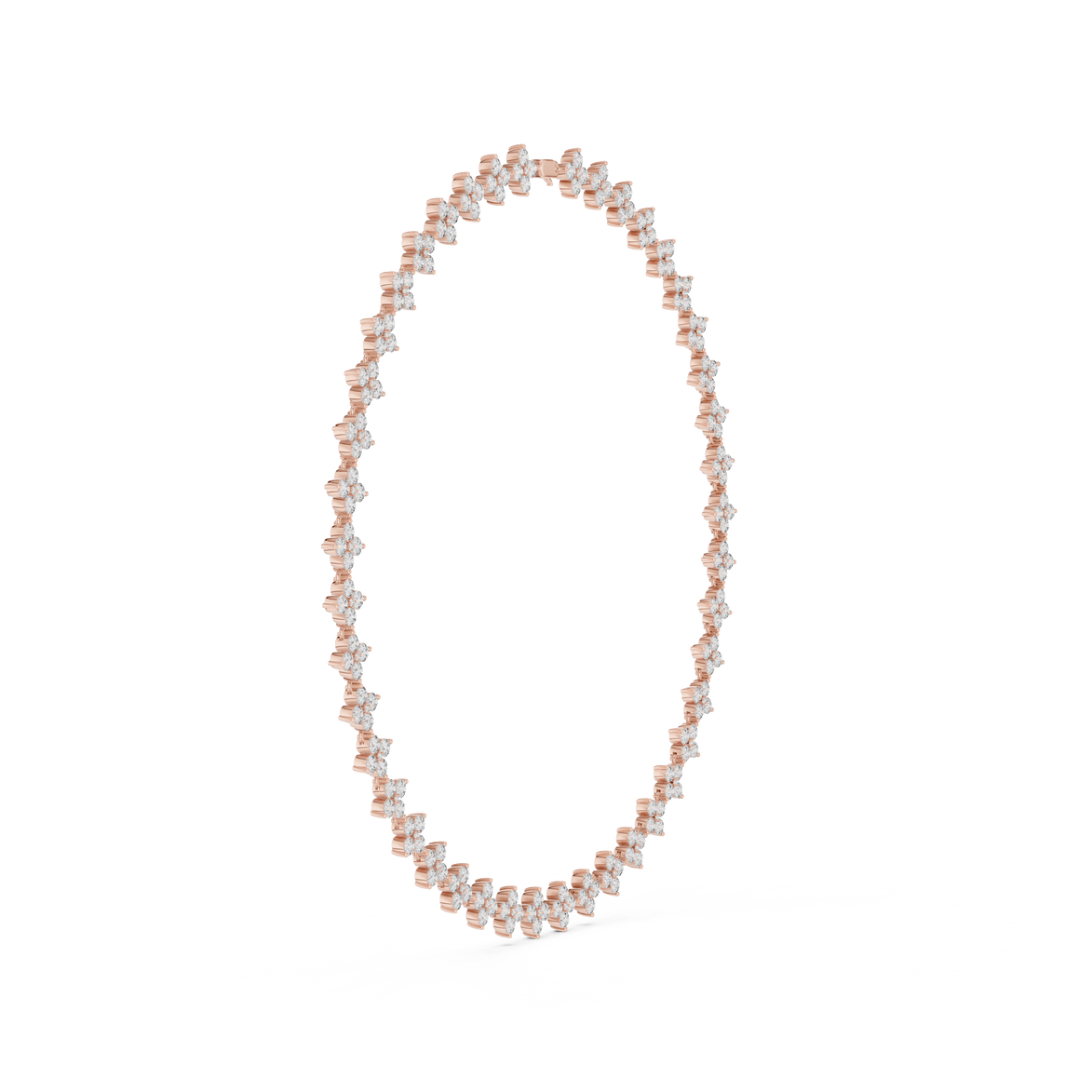 Pearl necklace on a white background