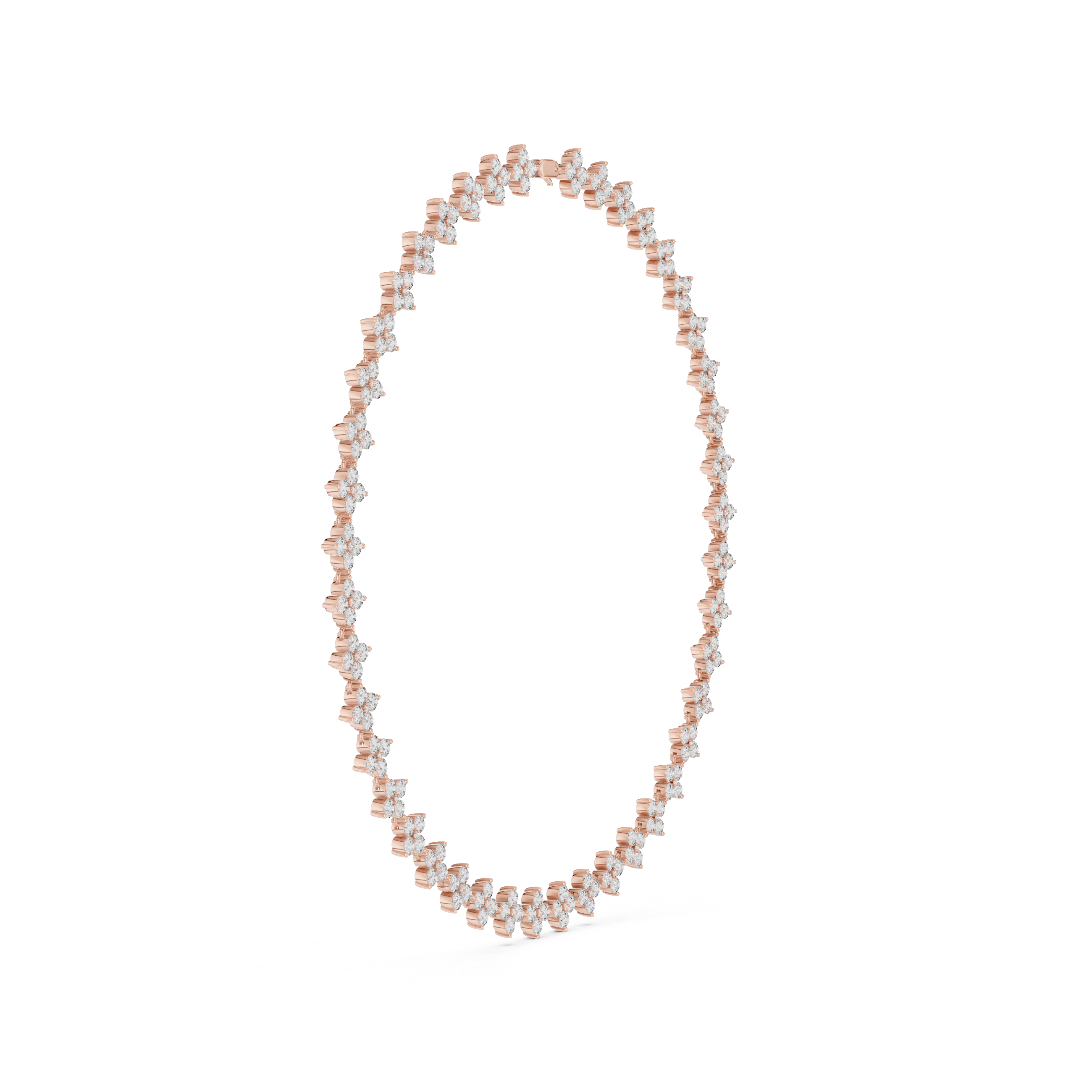 Pearl necklace on a white background