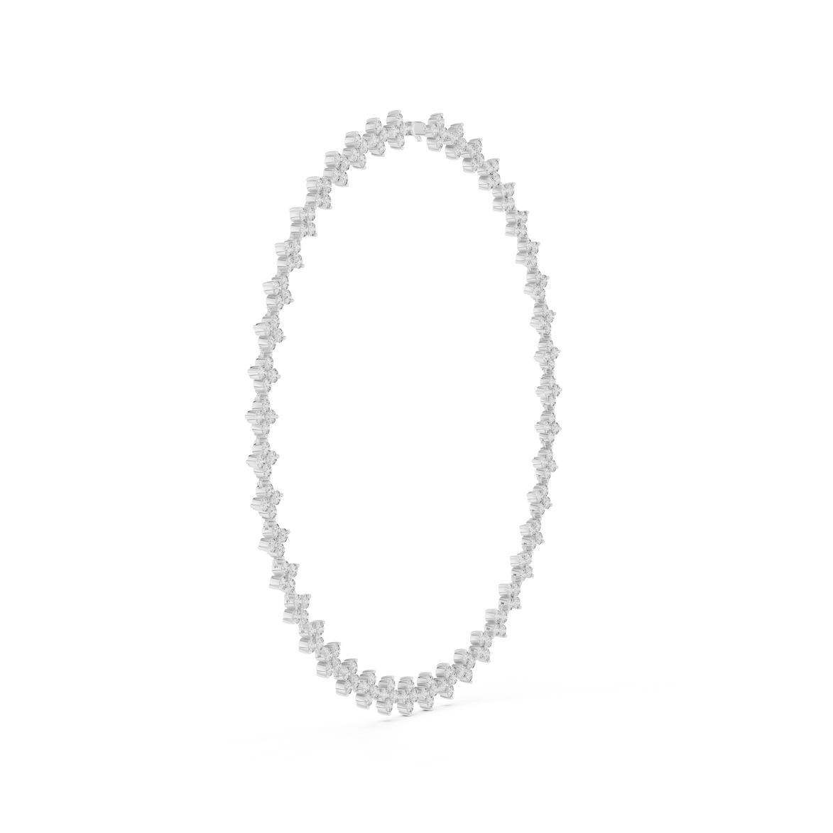 Pearl necklace on a white background