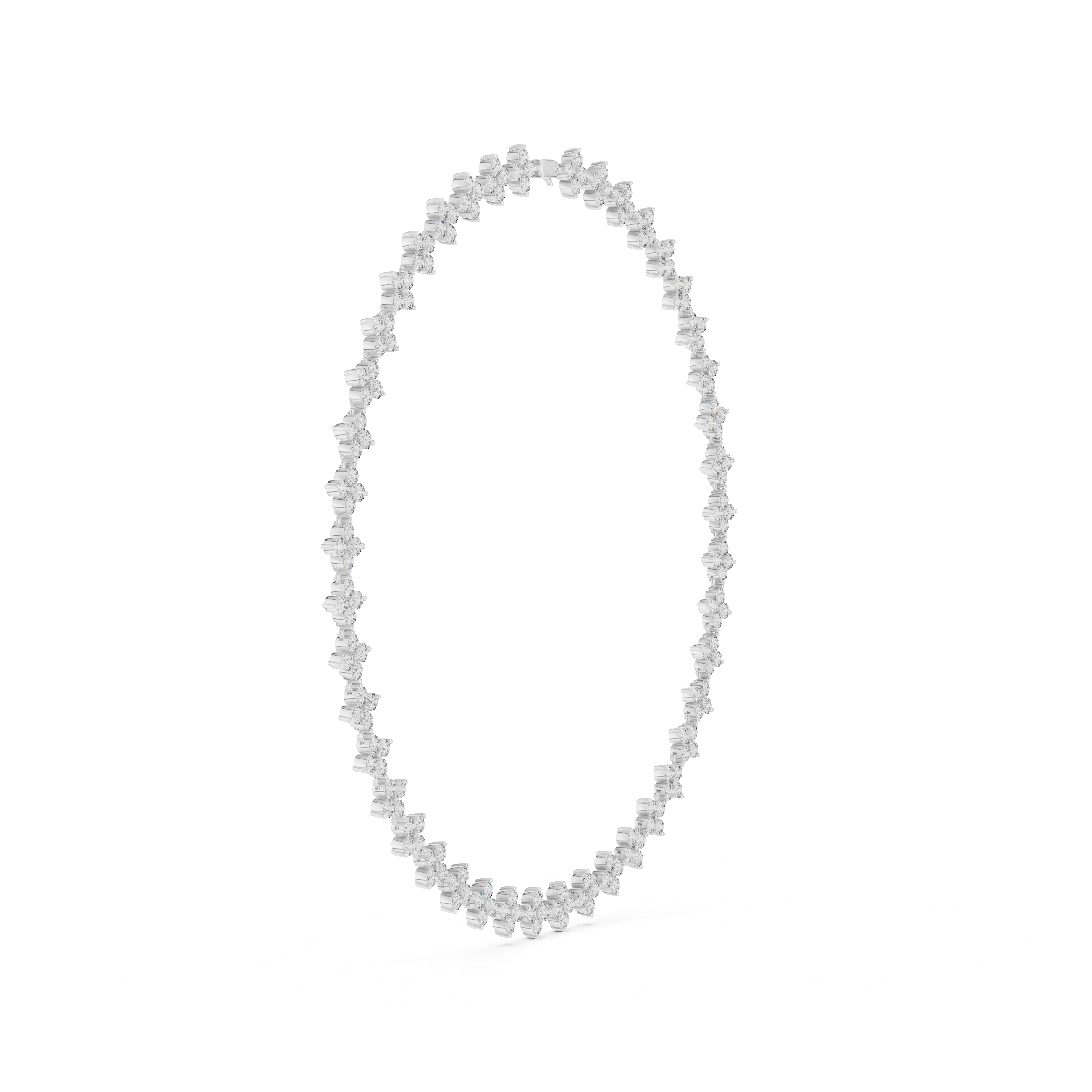 Pearl necklace on a white background