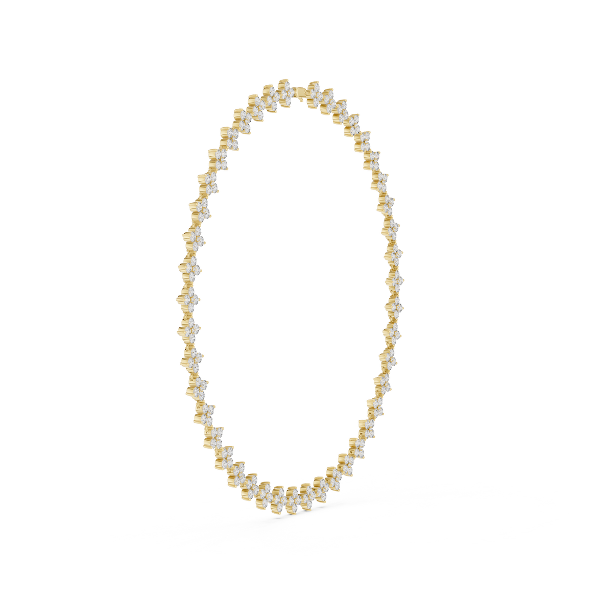Pearl necklace on a white background