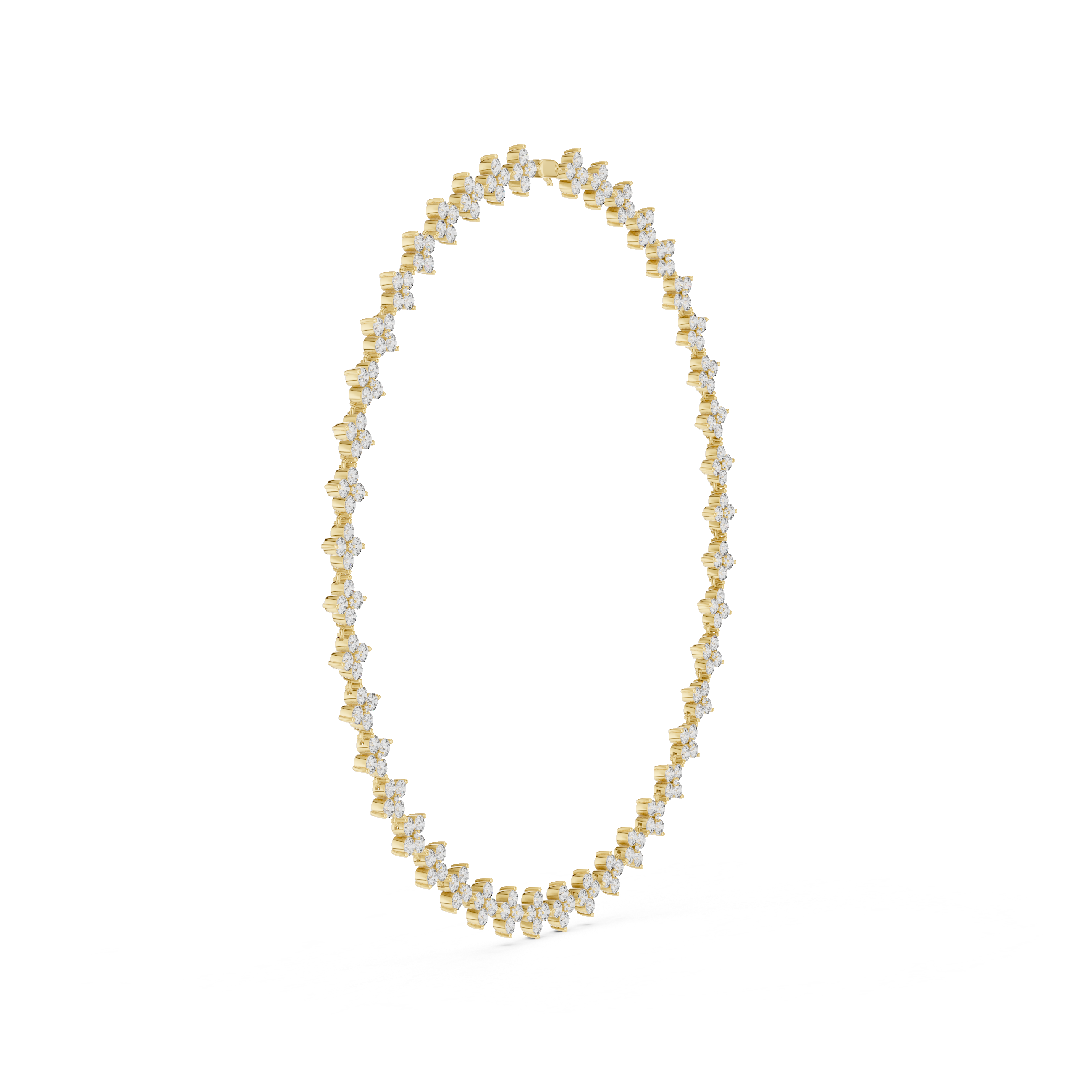 Pearl necklace on a white background