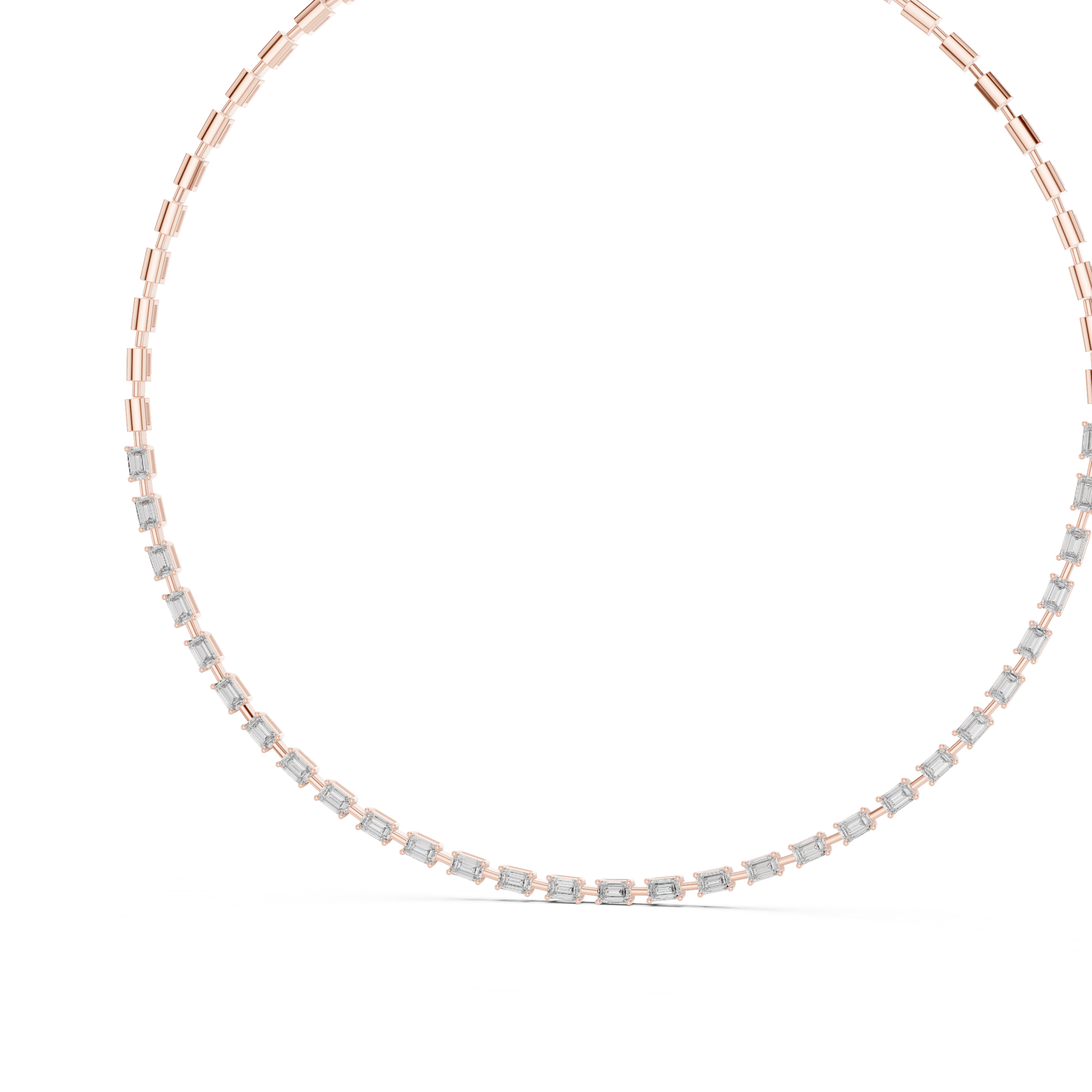 Gold and silver chain necklace on a white background