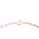 Rose gold bracelet on a white background