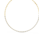 Gold and silver chain necklace on a white background