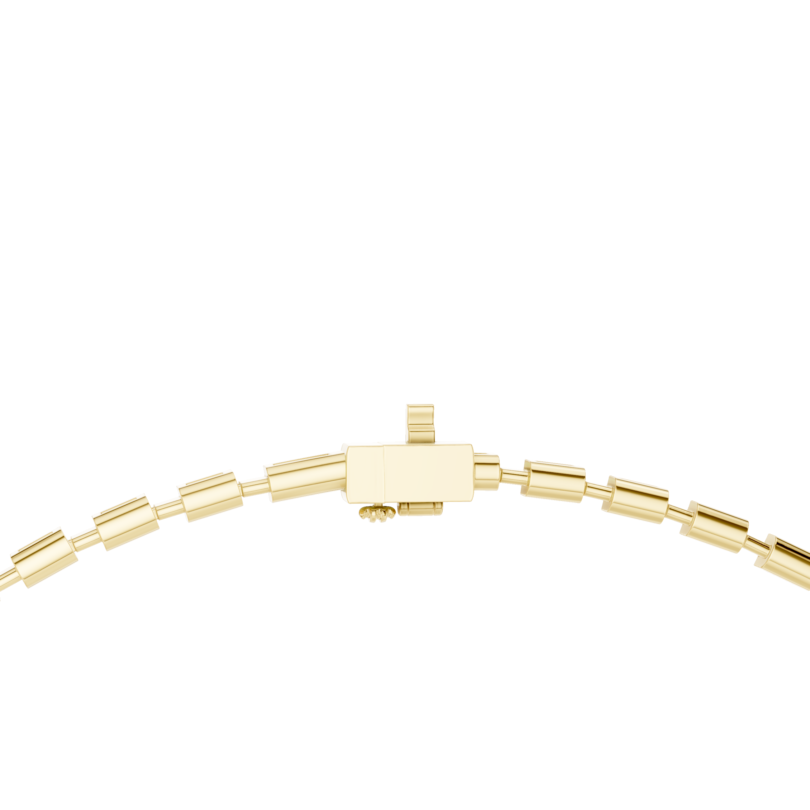 Gold bracelet on a white background
