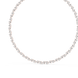 Necklace with small stones on a white background