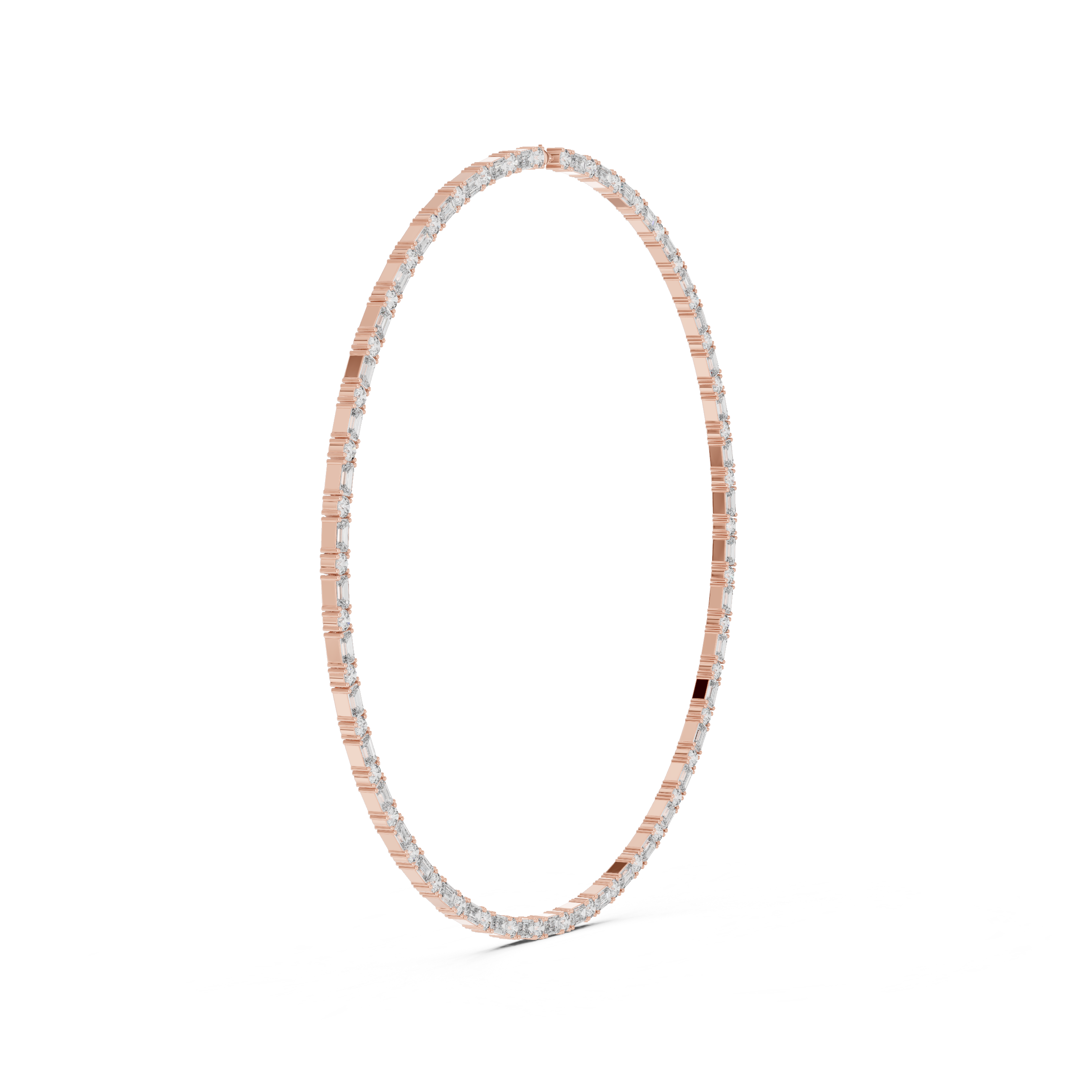 gold necklace on a white background