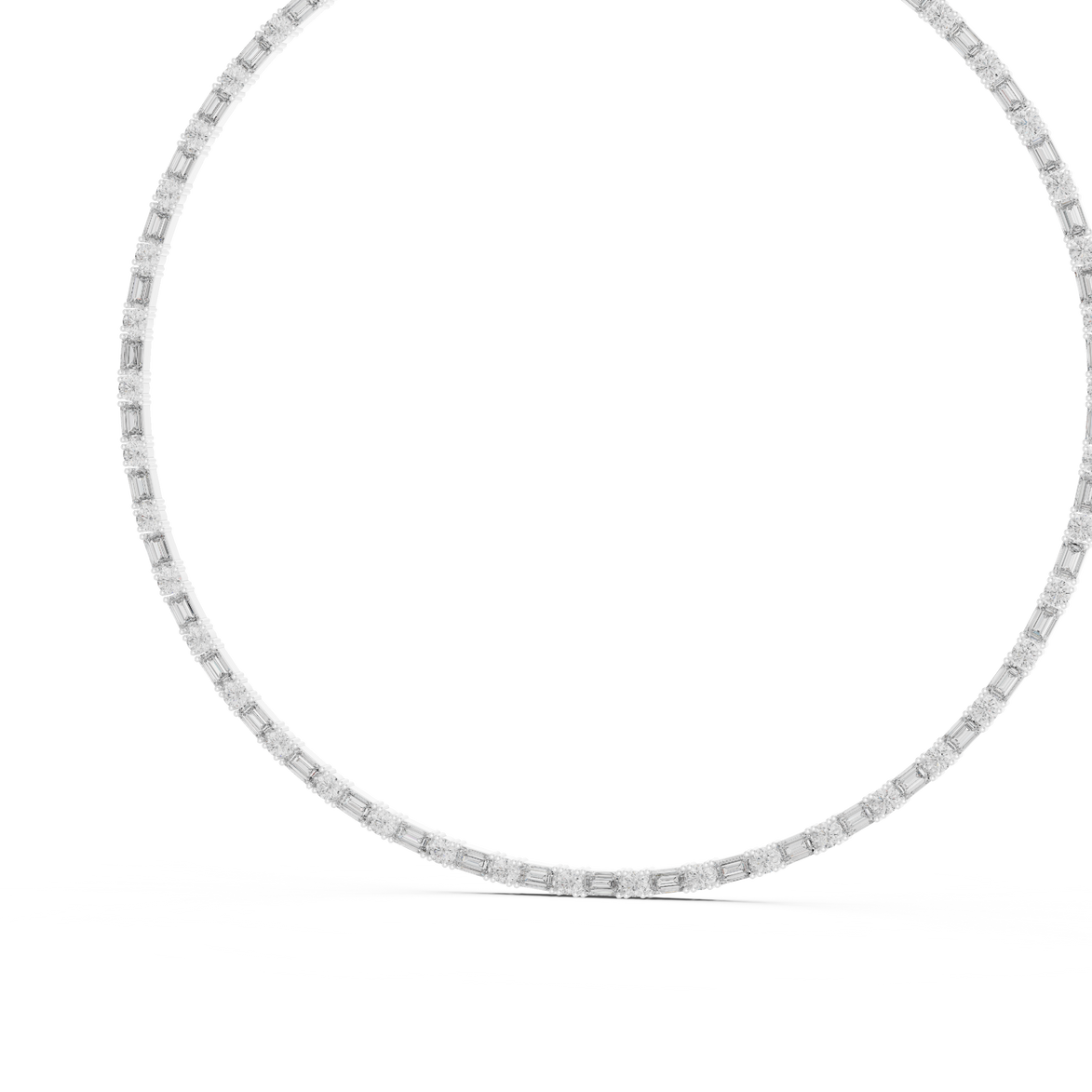 gold necklace on a white background