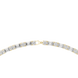 Diamond necklace with gold accents on a white background