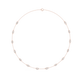 gold necklace with small beads on a white background