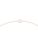 Rose gold bracelet on a white background