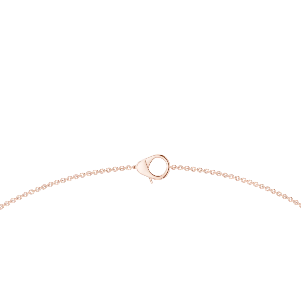 Rose gold bracelet on a white background