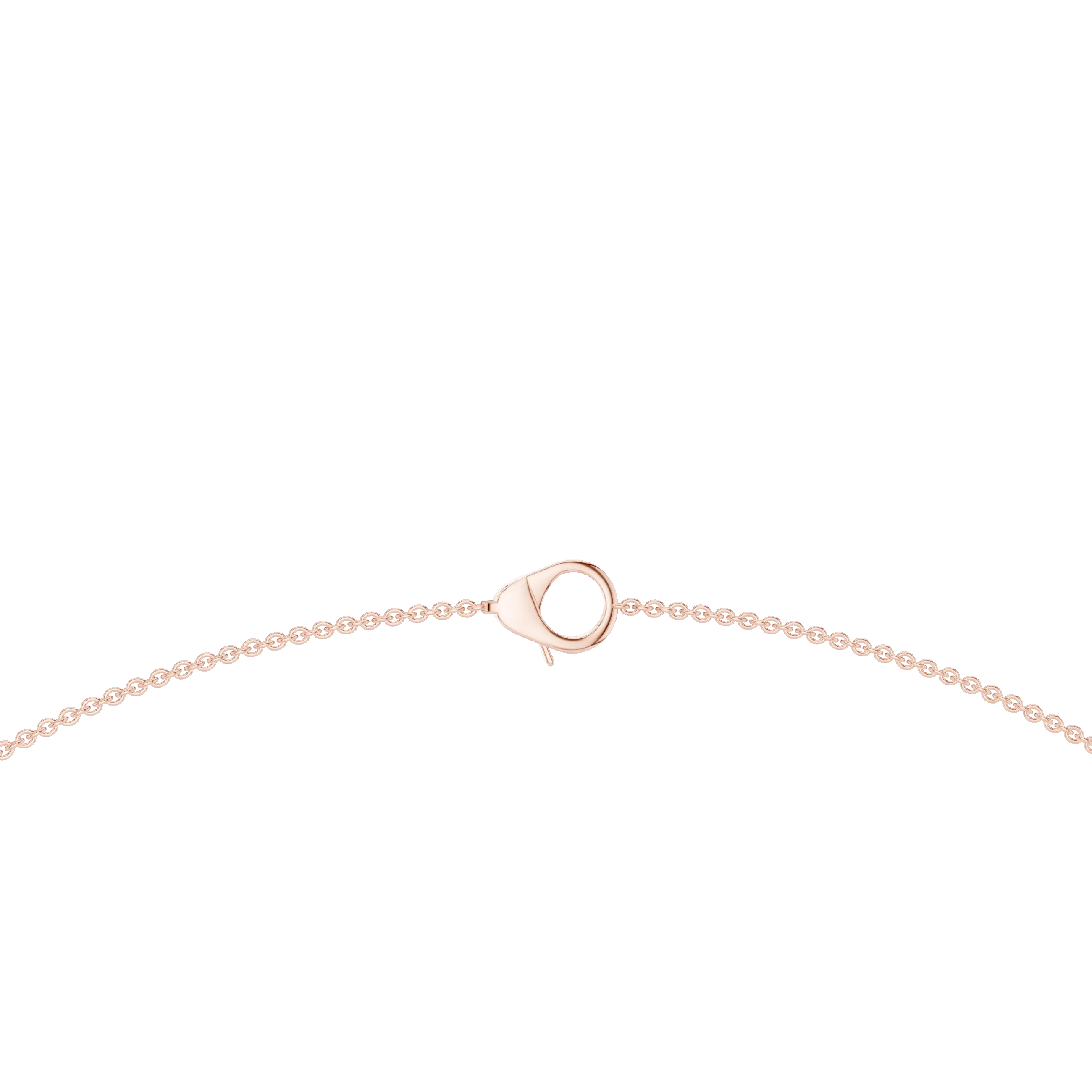 Rose gold bracelet on a white background