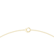 Gold chain necklace on a white background
