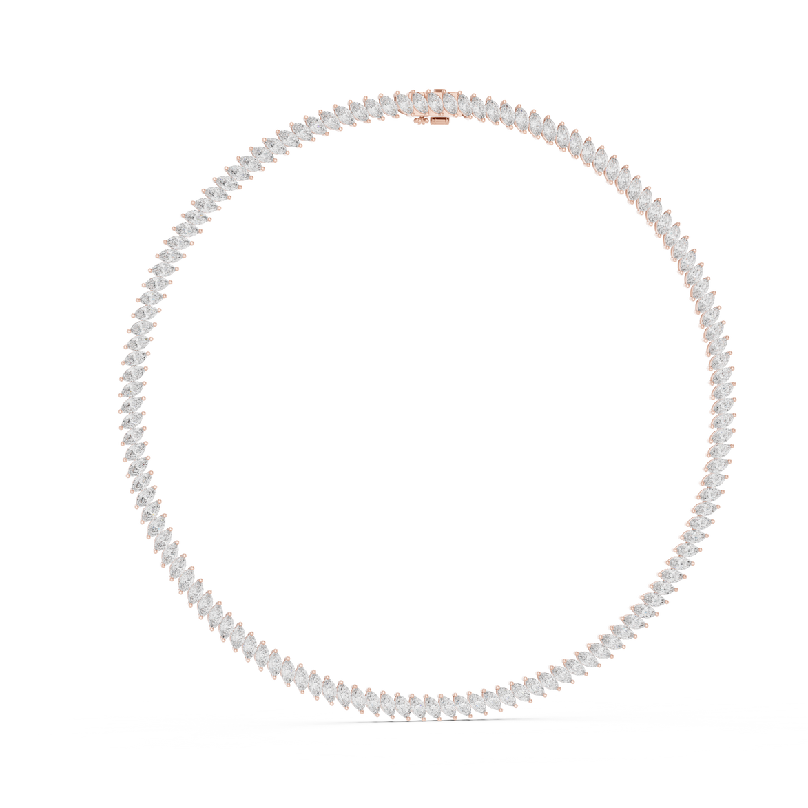 diamond necklace on a white background