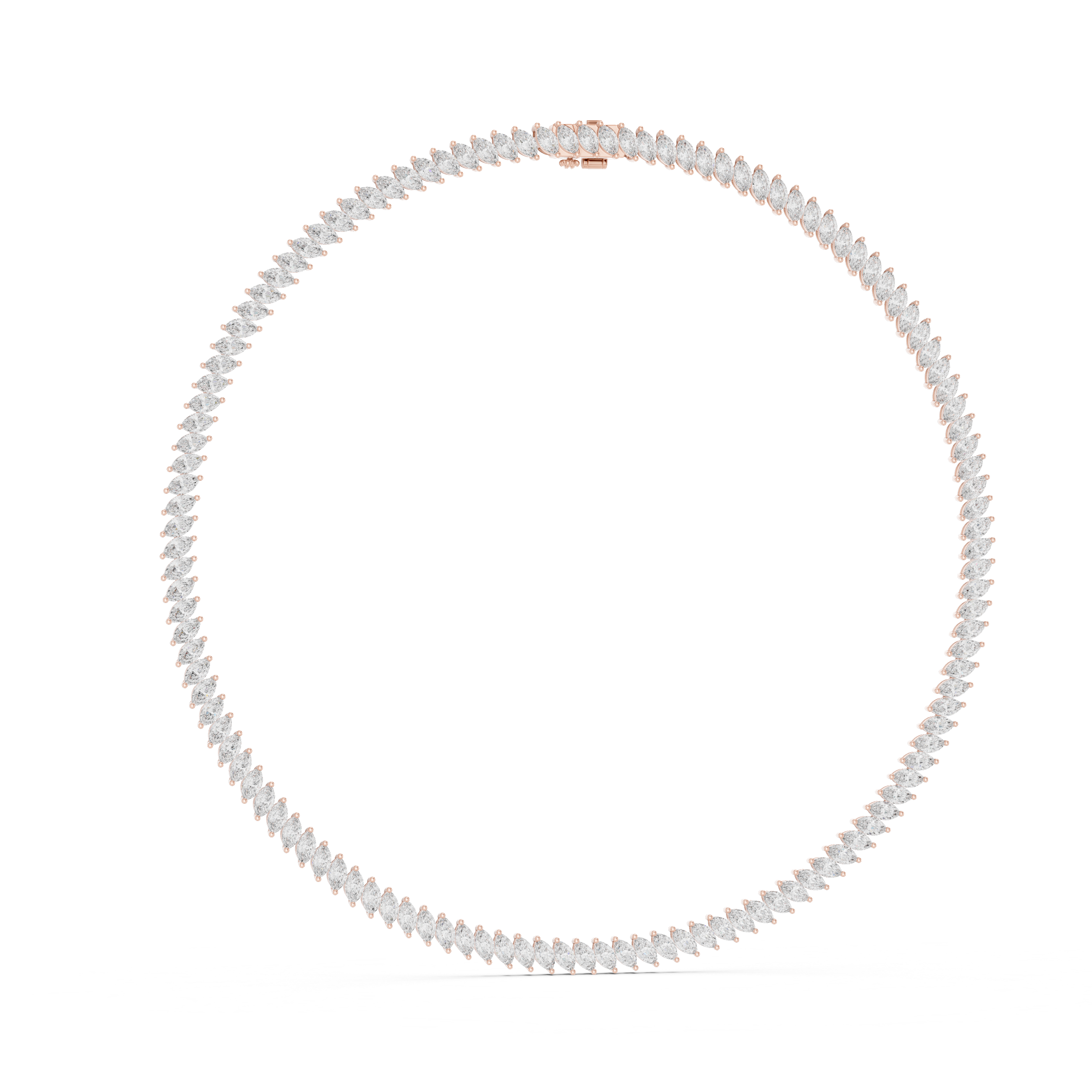diamond necklace on a white background