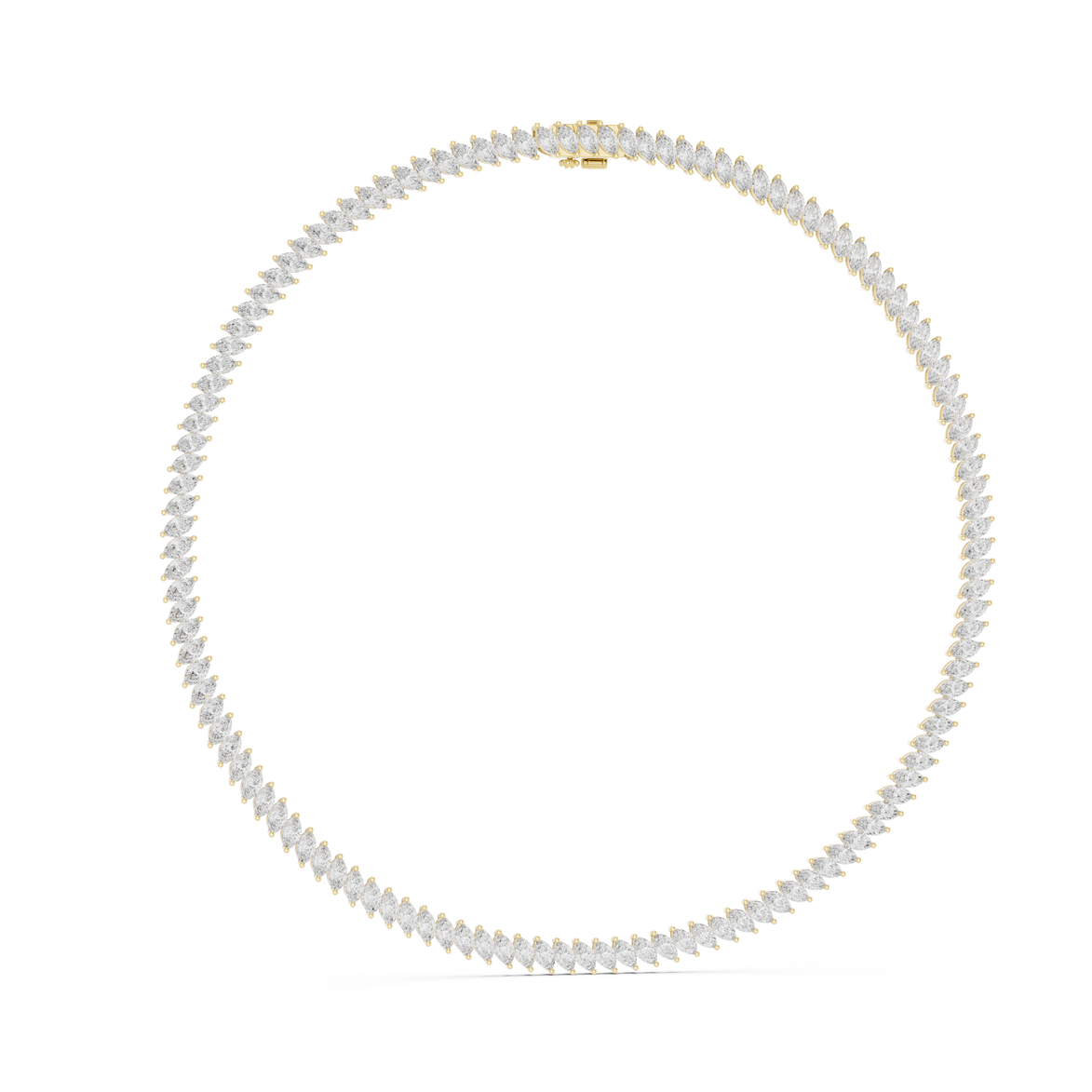 diamond necklace on a white background
