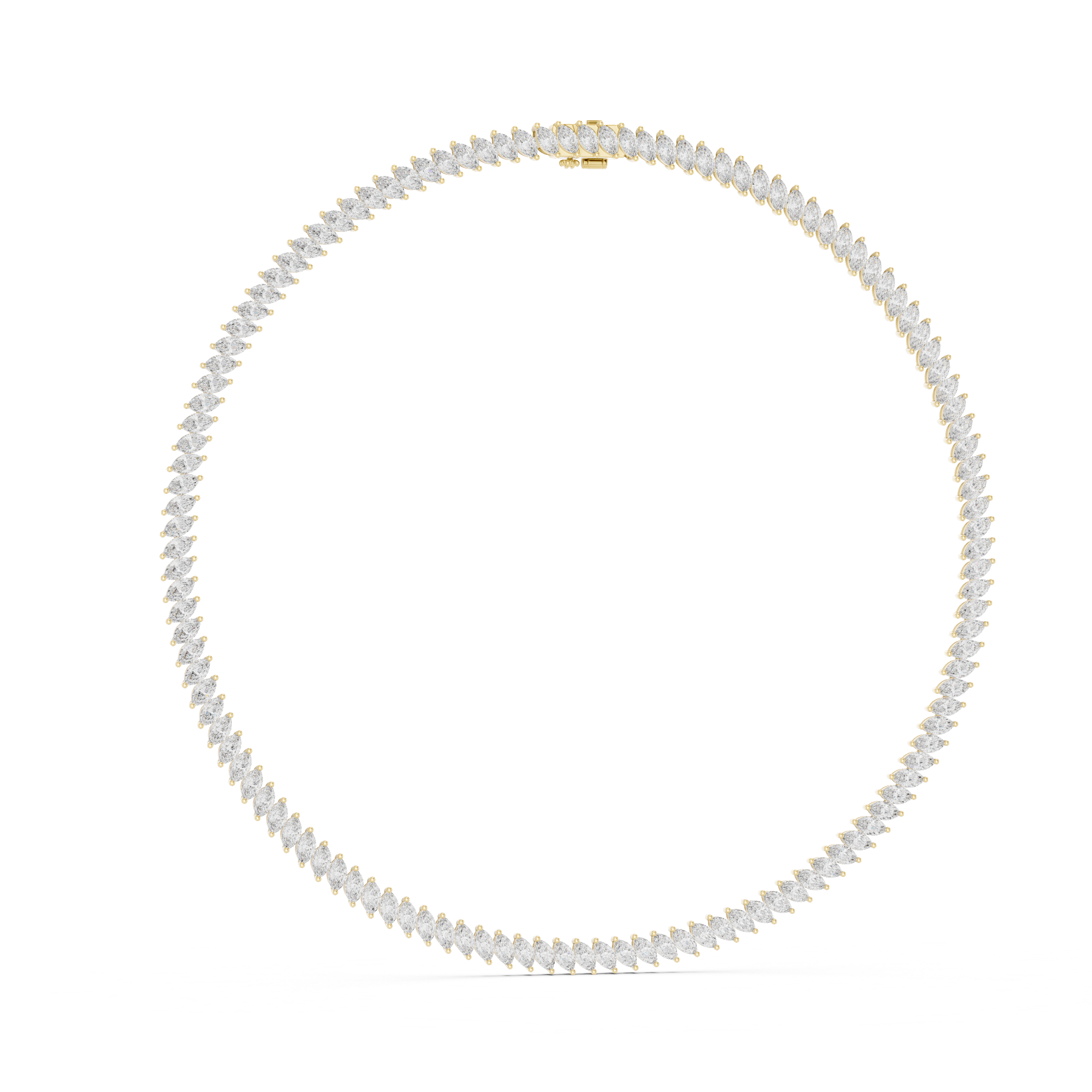 diamond necklace on a white background