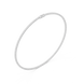 Silver hoop earring on a white background
