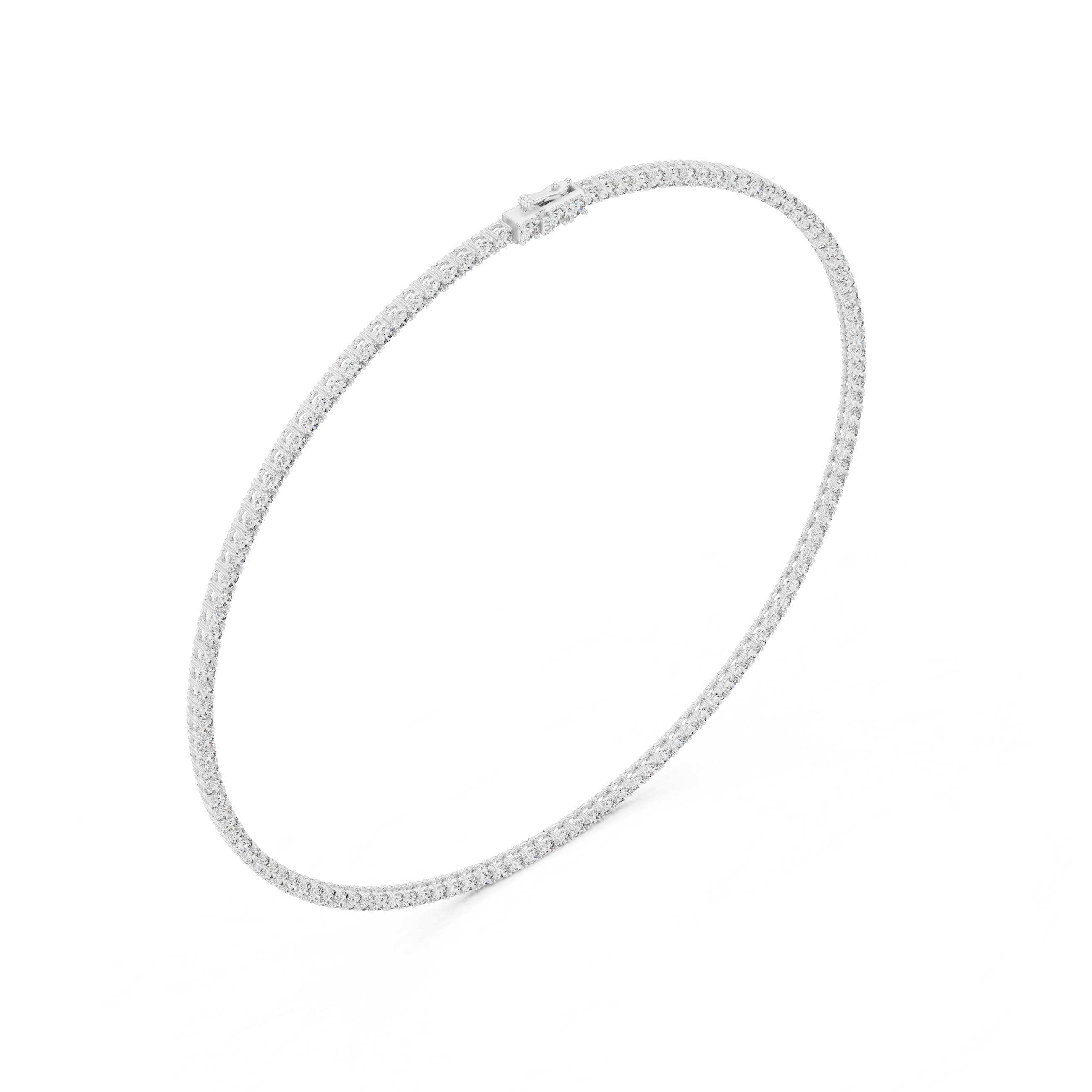 Silver hoop earring on a white background