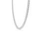 Diamond tennis necklace on a white background