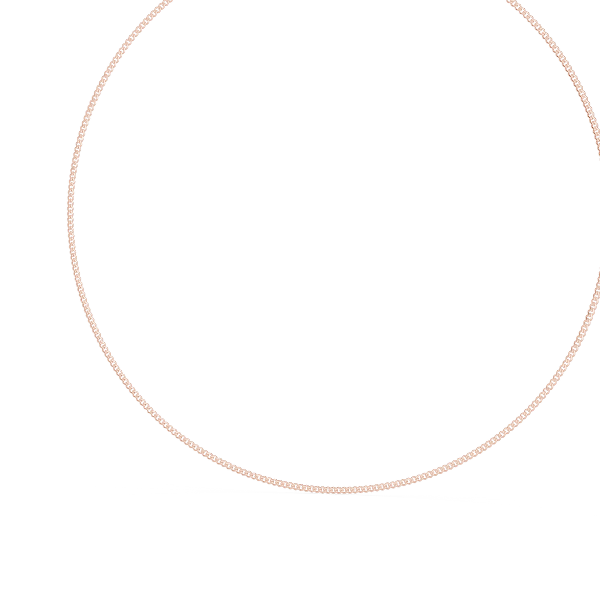 White gold necklace on a white background