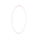 Thin gold necklace on a white background