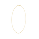 Gold necklace on a white background