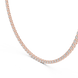 Gold necklace with diamonds on a white background