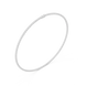 Silver hoop earring on a white background
