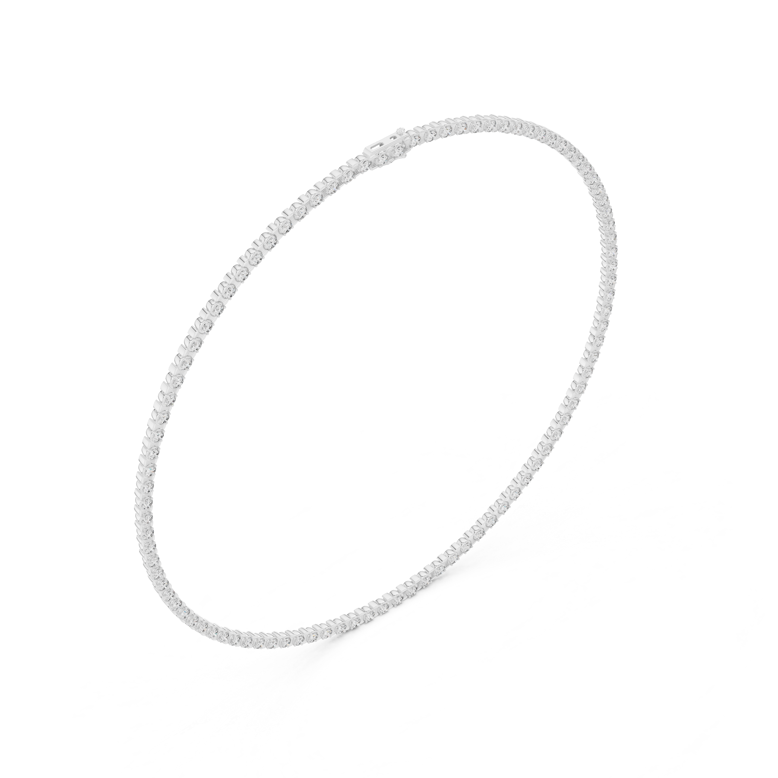 Silver hoop earring on a white background