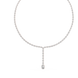 Pearl necklace with a clasp on a white background