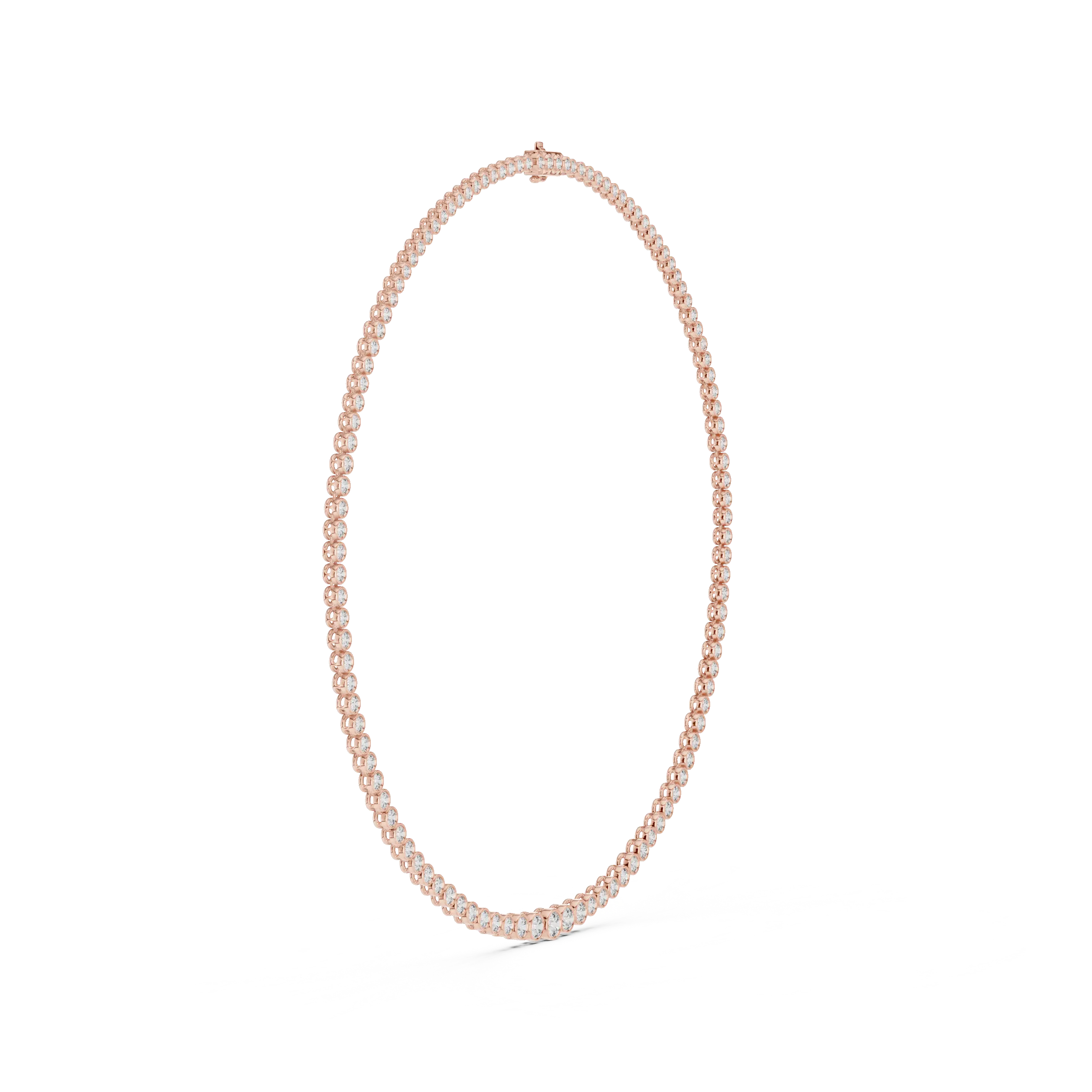 Classic Bezel Set Diamond Tennis Necklace