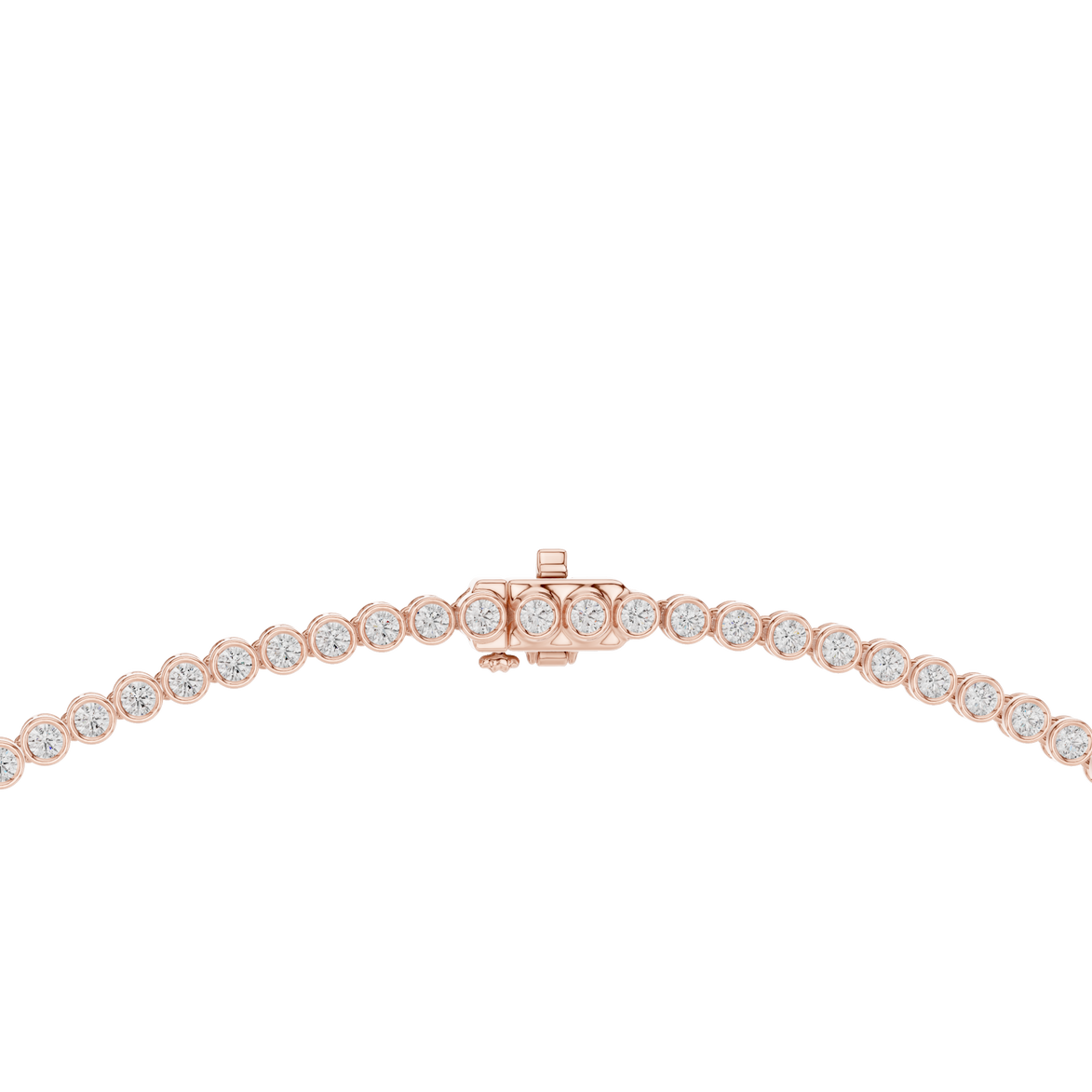 Classic Bezel Set Diamond Tennis Necklace