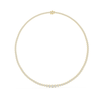 Classic Bezel Set Diamond Tennis Necklace