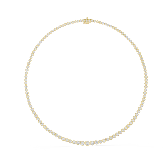 Classic Bezel Set Diamond Tennis Necklace