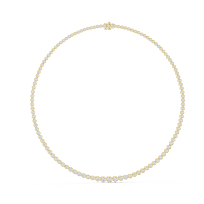 Classic Bezel Set Diamond Tennis Necklace