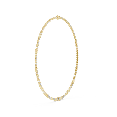 Classic Bezel Set Diamond Tennis Necklace