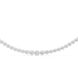 Gold necklace with diamonds on a white background