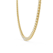 Gold chain necklace on a white background
