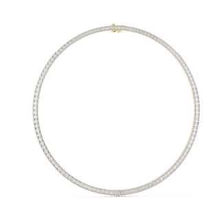 Emerald cut diamond tennis necklace