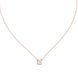 Princess cut solitaire diamond pendant in gold with lab grown diamond by Signora Jewels