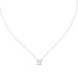 Princess cut solitaire diamond pendant in gold with lab grown diamond by Signora Jewels